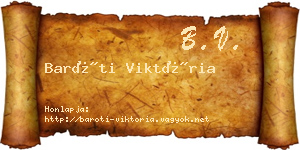 Baróti Viktória névjegykártya